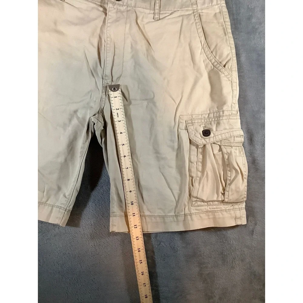 Arizona Jean Co Men's Khaki Cargo Shorts Size 36 Tan Cotton 10